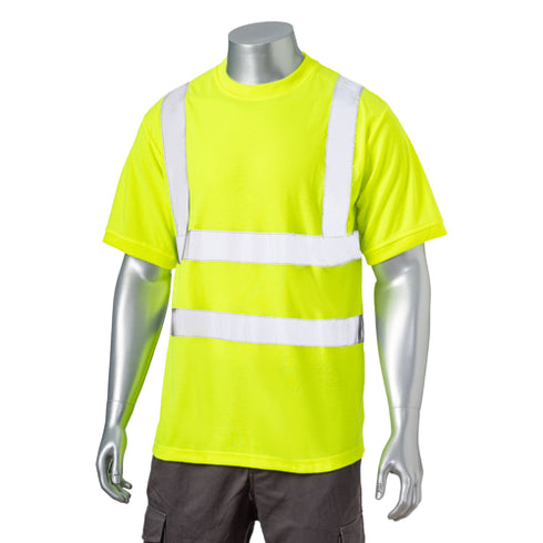 Odor Reducing Reflective Tape Safety T-Shirt | Safety yellow