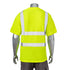 Odor Reducing Reflective Tape Safety T-Shirt | Back side | Safety yellow