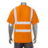 Odor Reducing Reflective Tape Safety T-Shirt | Back side | Safety orange