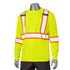 Reflective Tape Safety T-Shirt W/ Pocket & Dual Mic Tab | Safety yellow
