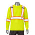 Reflective Tape Safety T-Shirt W/ Pocket & Dual Mic Tab | Front side | Safety yellow