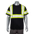 Class 3 Polyester Reflective Tape Safety T-Shirt With Pocket | Front side | Safety black