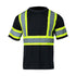 Class 3 Polyester Reflective Tape Safety T-Shirt With Pocket | Front side | Safety black