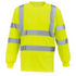 Class 3 Odor Reducing Double Band Reflective Tape Safety T-Shirt | Front side | Safety yellow