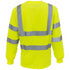 Class 3 Odor Reducing Double Band Reflective Tape Safety T-Shirt | Back side | Safety yellow
