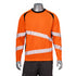 Class 3 Polyester Double Band Segmented Tape Safety T-Shirt | Front side | Safety orange