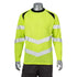 Class 3 Polyester Double Band Segmented Tape Safety T-Shirt | Front side | Safety yellow