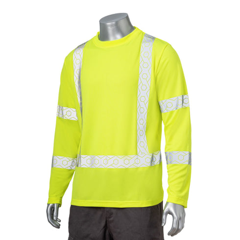 Class 3 Polyester Segmented Tape Safety T-Shirt | Safety yellow