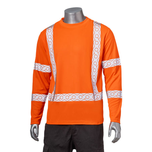 Class 3 Polyester Segmented Tape Safety T-Shirt | Safety orange