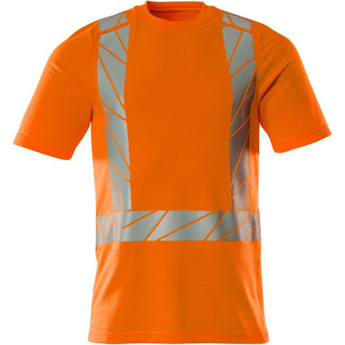 Class 2 Polyester Segmented Tape Safety T-Shirt | Front side | Safety orange