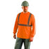 Class 2 Poly-Cotton Reflective Tape Safety T-Shirt | Safety orange
