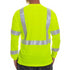 Color Block Reflective Tap Safety T-Shirt W/ Pocket | Back side | Safety yellow
