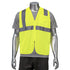 Class 2 Polyester Reflective Tape Safety Vest With Pocket | Front side | Safety yellow