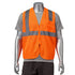 Class 2 Polyester Reflective Tape Safety Vest With Pocket | Front side | Safety orange
