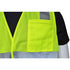 Class 2 3.8 Oz. Polyester Reflective Tape Safety Hook & Loop Vest With Pocket | Safety yellow
