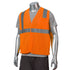 Class 2 3.8 Oz. Polyester Reflective Tape Safety Hook & Loop Vest With Pocket | Safety orange