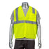 Class 2 3.8 Oz. Polyester Reflective Tape Safety Hook & Loop Vest With Pocket | Front side | Safety yellow