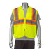 Class 2 3.8 Oz. Polyester Two Tone Reflective Tape Safety Vest | Front side | Safety yellow