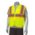 Class 2 3.8 Oz. Polyester Two Tone Reflective Tape Safety Vest | Safety yellow