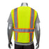 Class 2 Reflective Safety Vest With 4 Pocket & Dual Mic Tabs | Back side | Safety yellow