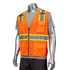 Class 2 Reflective Safety Vest With 4 Pocket & Dual Mic Tabs | Safety orange