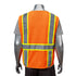 Class 2 Reflective Safety Vest With 4 Pocket & Dual Mic Tabs | Back side | Safety yellow