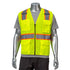 Class 2 Reflective Safety Vest With 4 Pocket & Dual Mic Tabs | Front side | Safety yellow