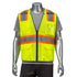 Class 2 Reflective Cross Back Safety Vest | Mic Tab & 4 Pockets | Front back | Safety yellow