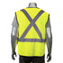 Class 2 Polyester Reflective Tape Safety Vest | Back side | Safety yellow