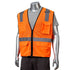 Class 2 Polyester Reflective Tape Safety Vest | Safety orange