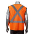 Class 2 Polyester Reflective Tape Safety Vest | Back side | Safety orange