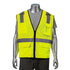 Class 2 Polyester Reflective Tape Safety Vest | Front side | Safety yellow