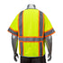 Class 3 3.8oz. Reflective Safety Vest with 4 Pockets | Back side | Safety yellow