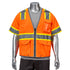 Class 3 3.8oz. Reflective Safety Vest with 4 Pockets | Front side | Safety orange