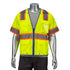 Class 3 3.8oz. Reflective Safety Vest with 4 Pockets | Front Side | Safety yellow