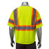 Class 3 3.8oz. Polyester Reflective Safety Vest With Pocket | Back side | Safety yellow