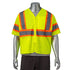 Class 3 3.8oz. Polyester Reflective Safety Vest With Pocket | Front side | Safety yellow