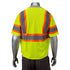 Class 3 3.8oz. Polyester Reflective Safety Hook & Loop Vest | Back side | Safety yellow