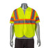 Class 3 3.8oz. Polyester Reflective Safety Hook & Loop Vest | Front side | Safety yellow