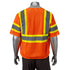 Class 3 3.8oz. Polyester Reflective Safety Hook & Loop Vest | Back side | Safety orange