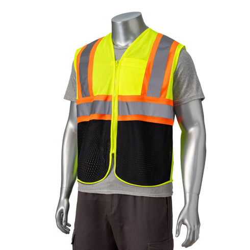 Class 2 3.8 Oz. Polyester Reflective Safety Vest With Pocket | Safety yellow