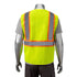 Class 2 Polyester Two Tone Reflective Tape Safety Vest | Back side | Safety yellow