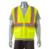 Class 2 Polyester Two Tone Reflective Tape Safety Vest | Front side | Safety yellow