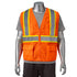 Class 2 Polyester Two Tone Reflective Tape Safety Vest | Front side | Safety orange