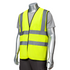 Class 2 3.8oz. Knitted Double Band Reflective Safety Loop & Hook Vest | Safety yellow