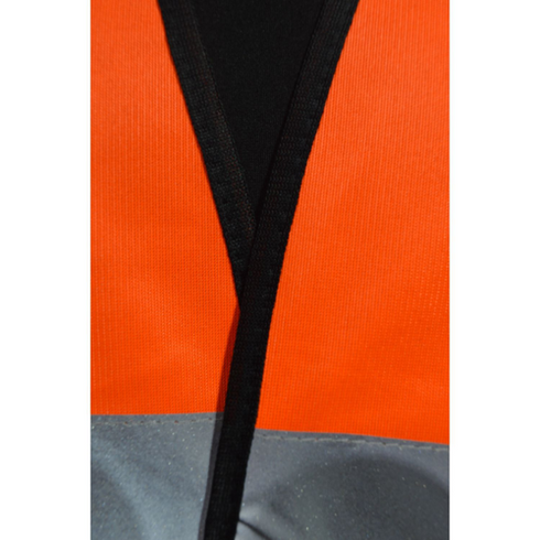 Class 2 3.8oz. Knitted Double Band Reflective Safety Loop & Hook Vest | Safety orange