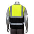 Class 2 Knitted Reflective Safety Loop & Hook Vest | Back side | Safety yellow-black
