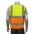 Class 2 Knitted Reflective Safety Loop & Hook Vest | Back side | Safety yellow-orange
