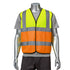 Class 2 Knitted Reflective Safety Loop & Hook Vest | Front side | Safety yellow-orange