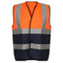 Class 2 Knitted Reflective Safety Loop & Hook Vest | Safety orange-black